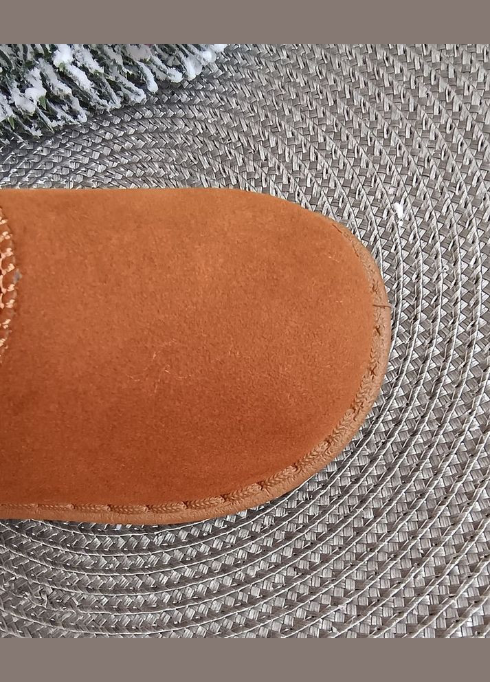 Цветные зимние угги детские змние fn эко-нубук коричневые No Brand