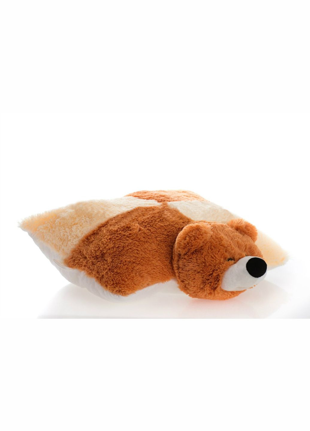 Подушка мишка 45 см персиковокоричневый с белым Алина (280915549)