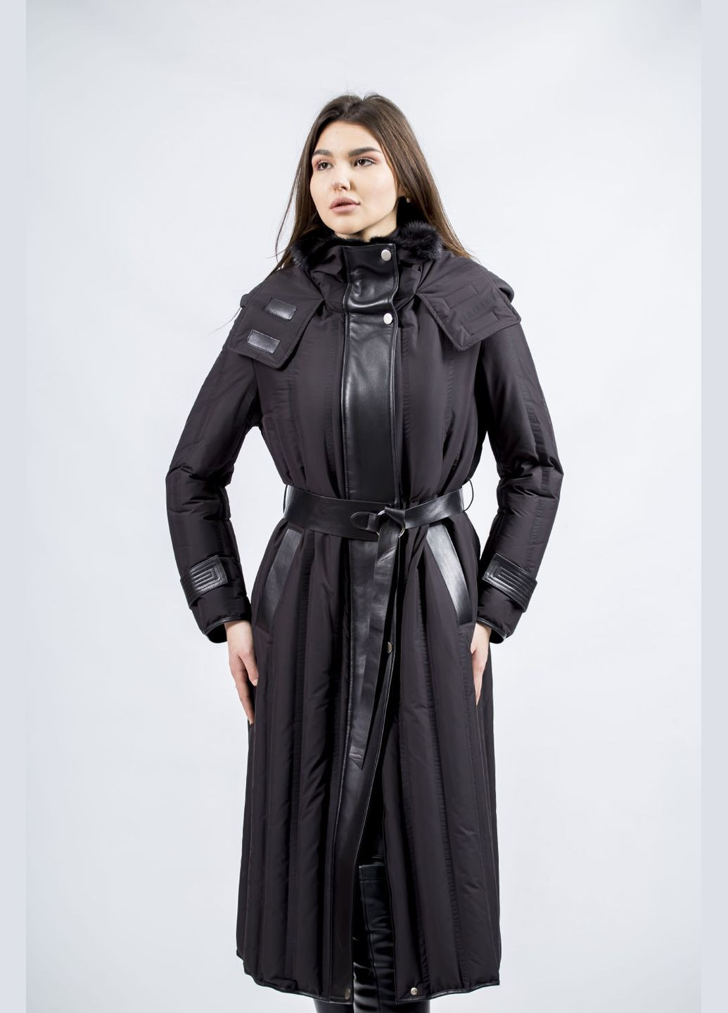 Черный демисезонный Пуховик Basic