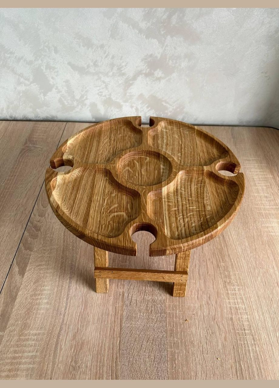 Винний столик Дуб на 4 келихи No Brand (330774798)