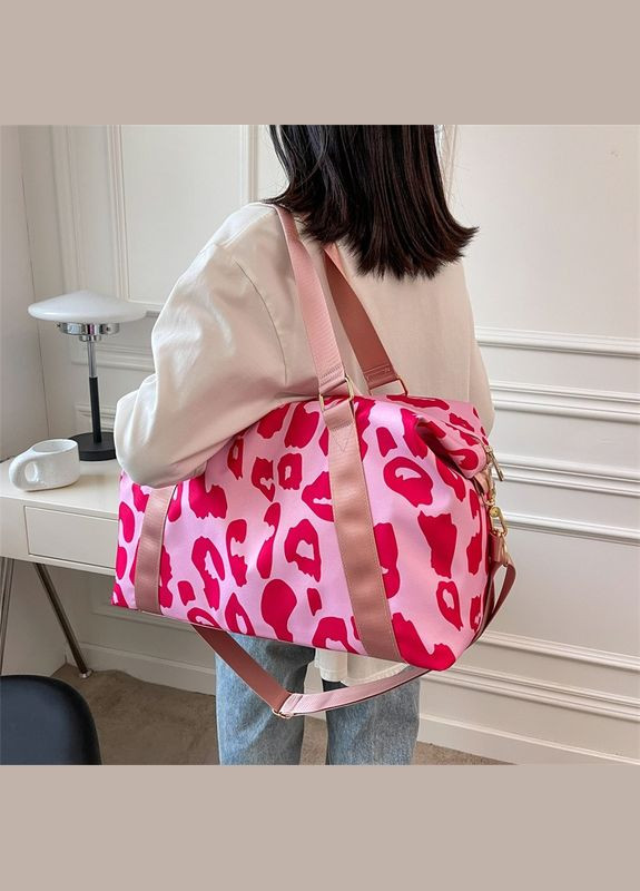 Сумка жіноча дорожня принт леопард Maowa Pink Italian Bags (293275029)