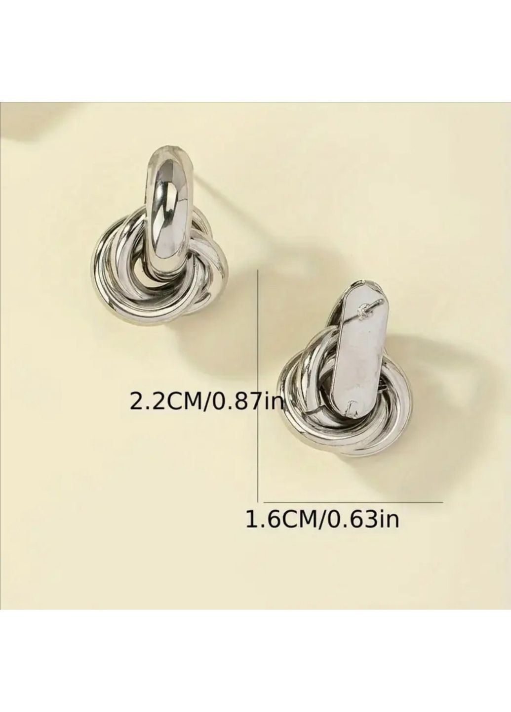 Серьги - гвоздики "Серебряный узел" No Brand (365797665)