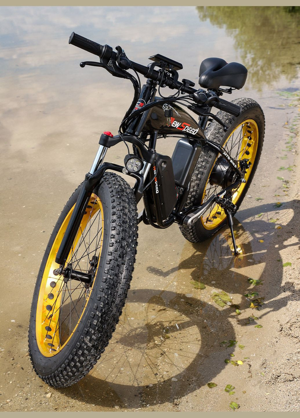 Электровелосипед электрофетбайк 1000w фэтбайк электровелик с широкими колесами электро велосипед New Speed Черный 73474 OnePro (322354404)