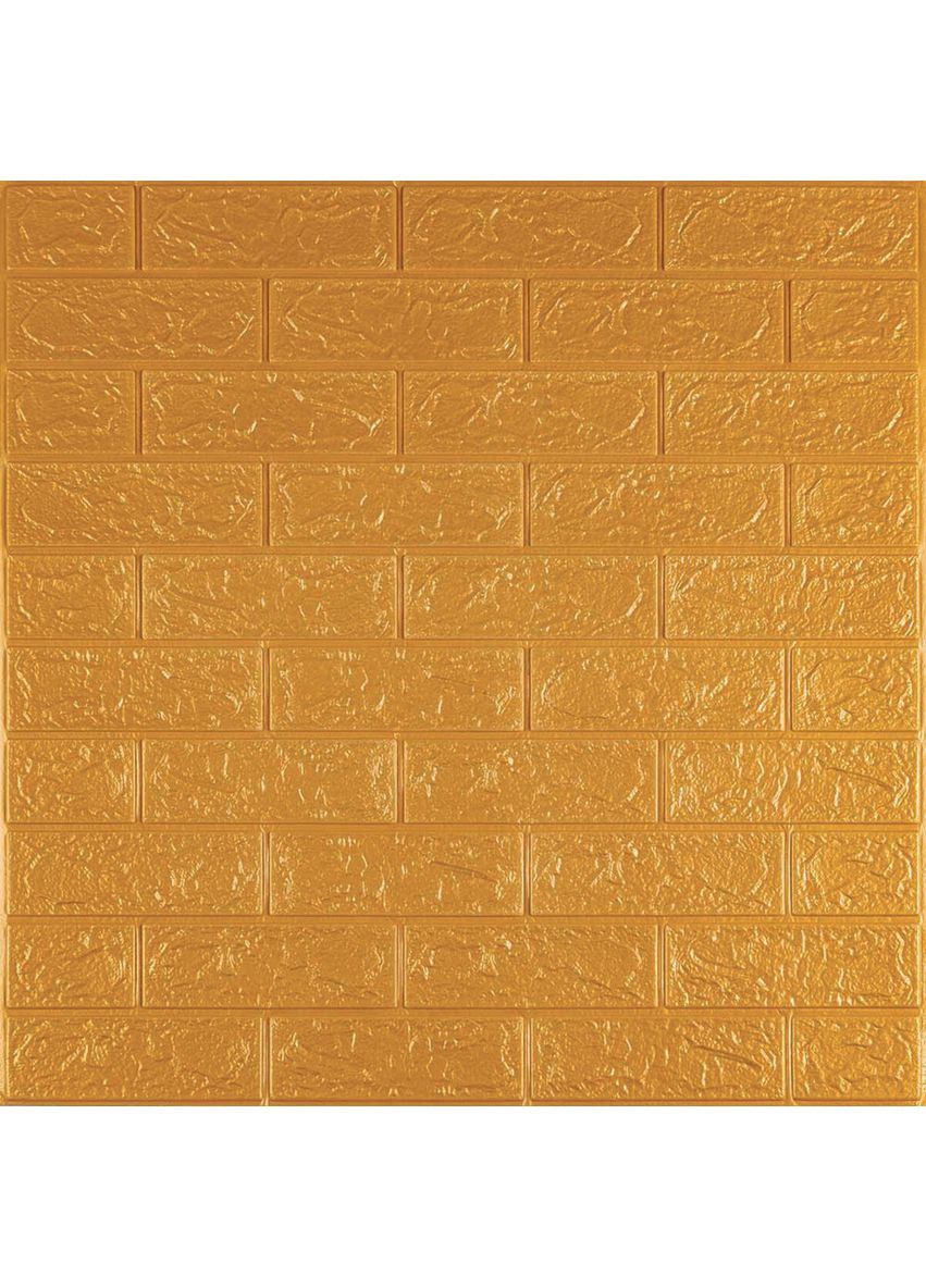3D панель самоклеюча 700х770х3мм цегла Золота (011-3) SW-00000676 Sticker Wall (362095255)