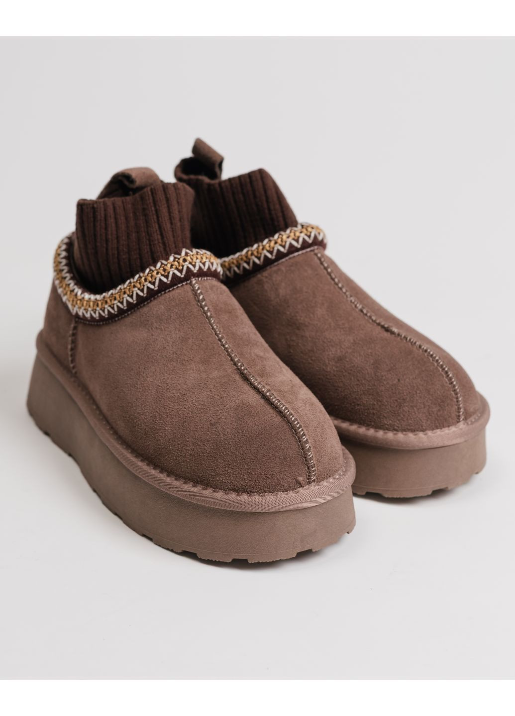 Угги с носком замша шерсть Suny Liana (362090602)