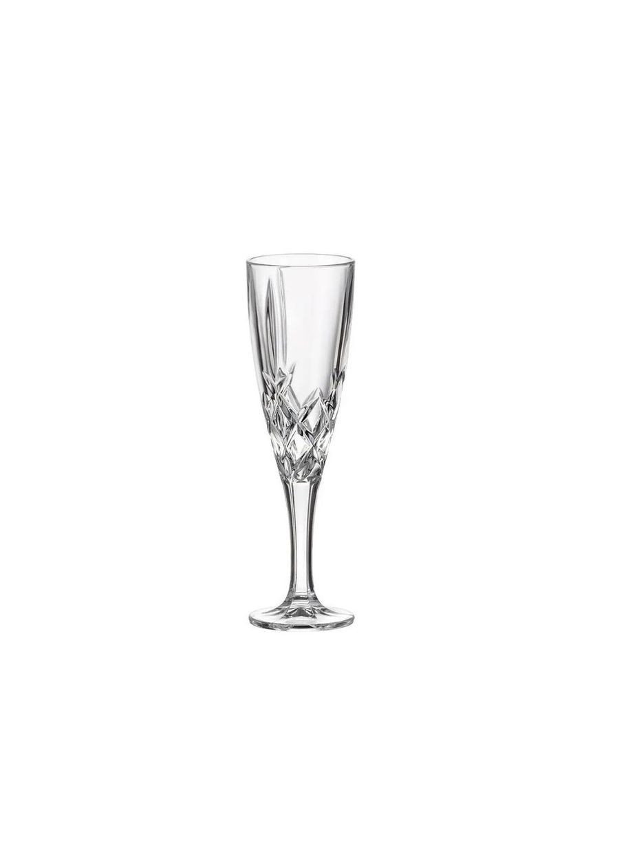 Бокалы для шампанского 180 мл Brixton богемское стекло 6 шт Bohemia (282841819)