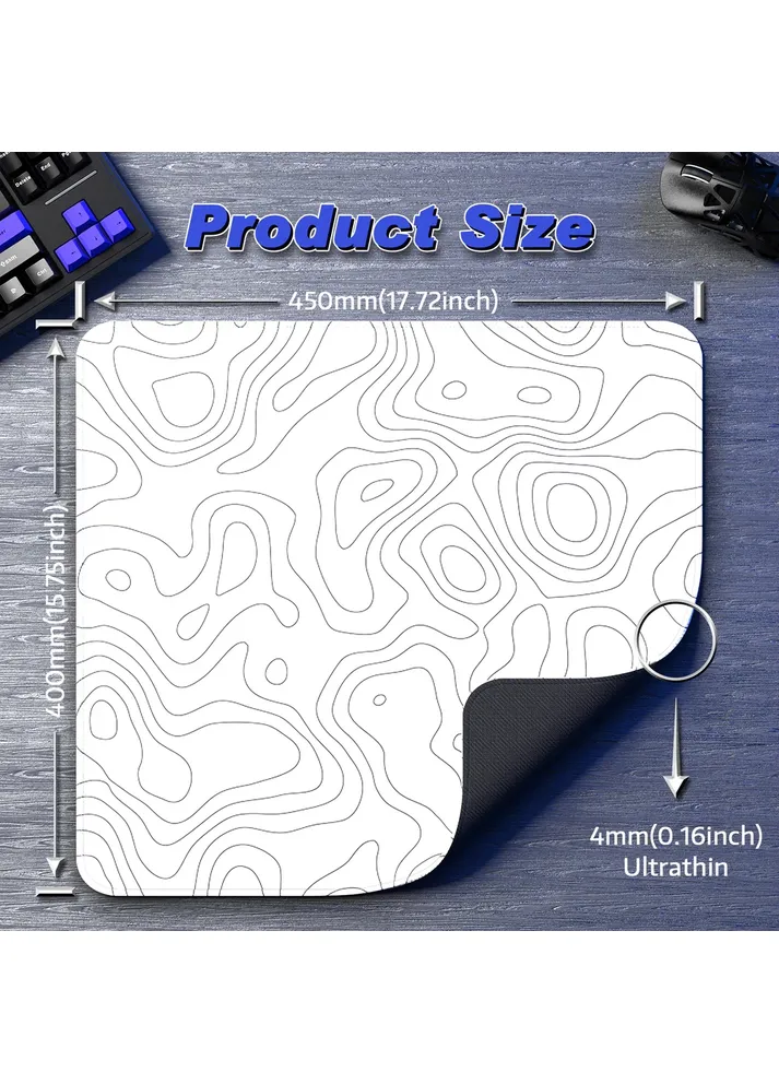 Игровой коврик CM02 450x400x4мм Contour white ATTACK SHARK (407661816)