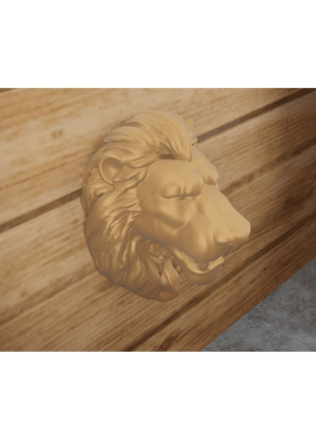 Декоративне панно «Голова лева» з кріпленням на стіну ЗаСвіт (369719074)