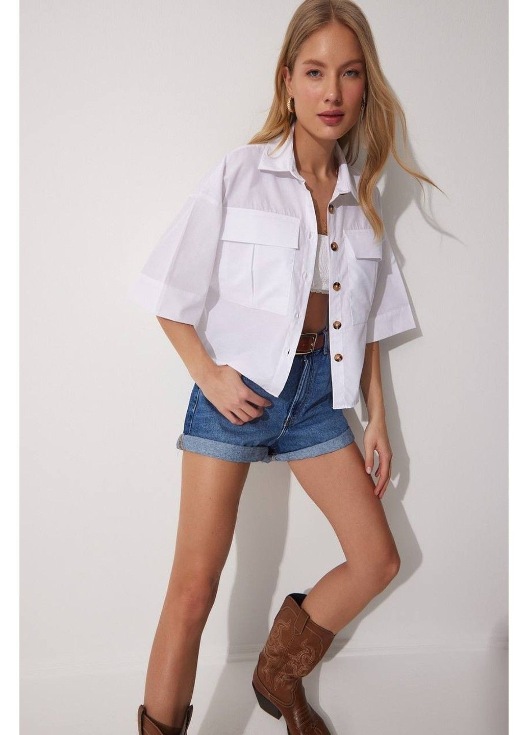 Белая рубашка MIX RAY