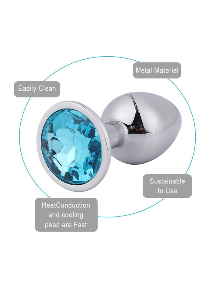 Анальна пробка металева розмір L рожевий No Brand (316663112)