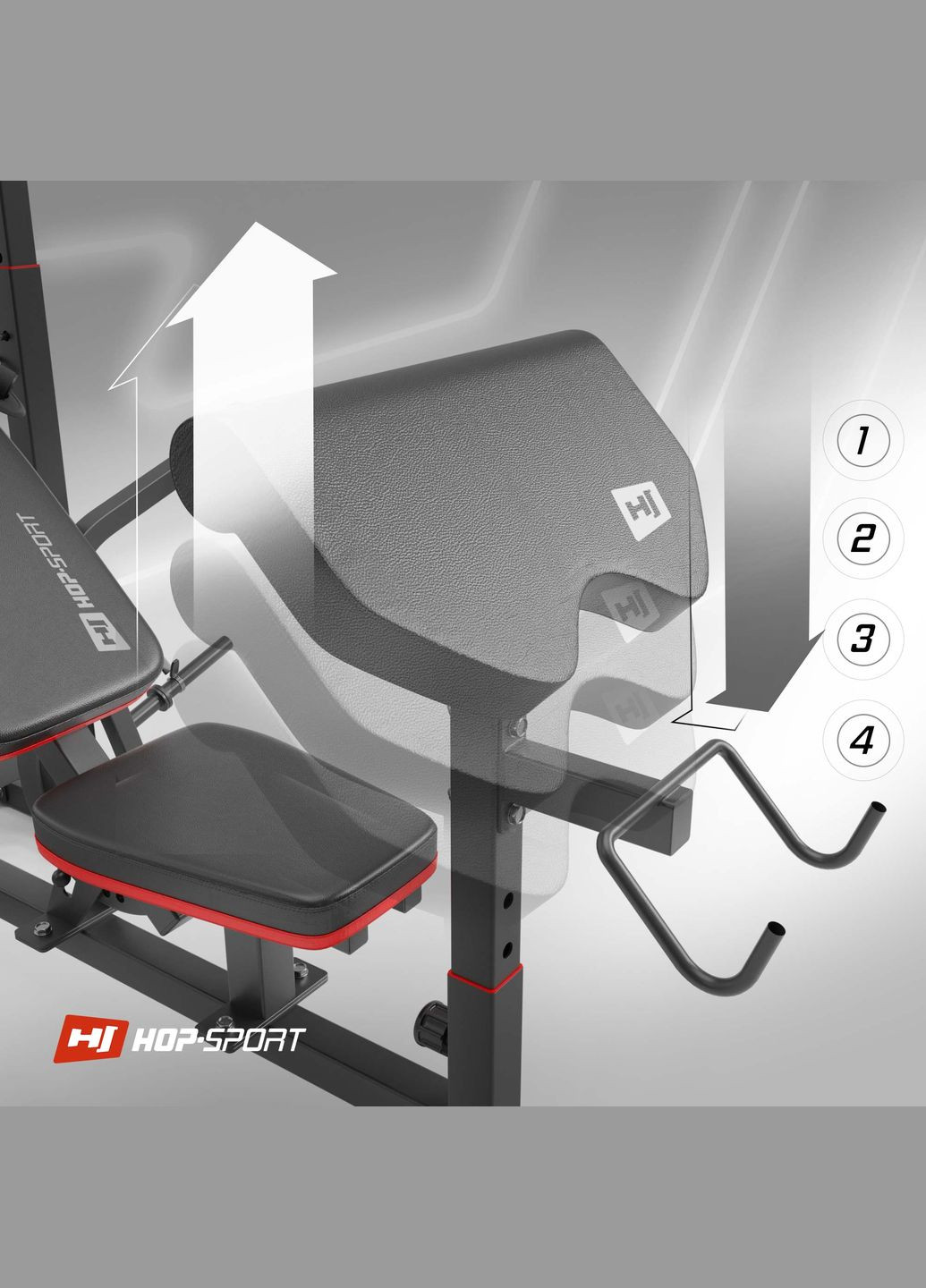 Лавка тренувальна HS-1075 Pro із партою Скотта Hop-Sport (301865842)