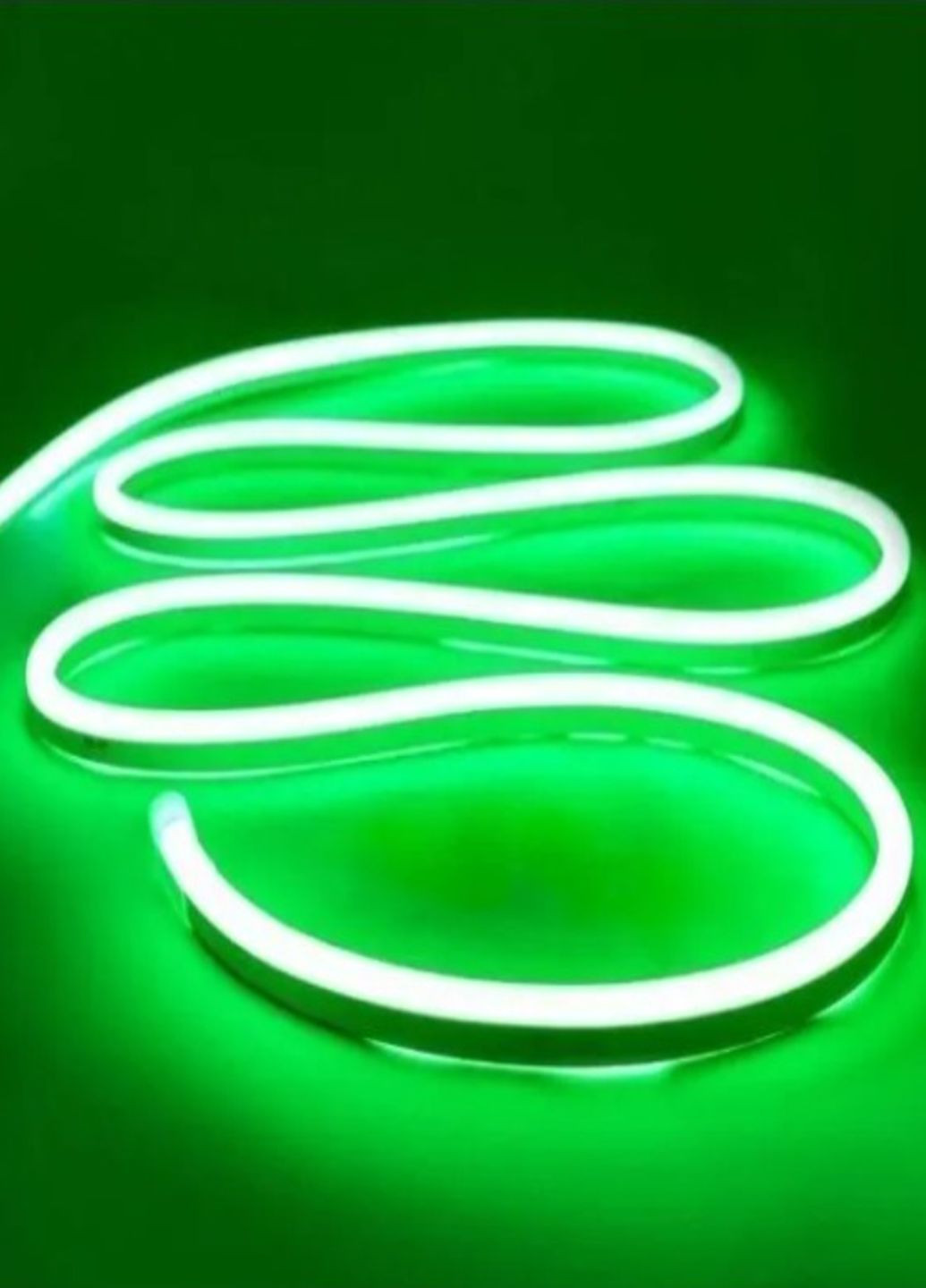 Светодиодная неоновая лента LED NEON 5 метров влагозащищена с блоком питания 12V-220V зеленый VTech (316089949)
