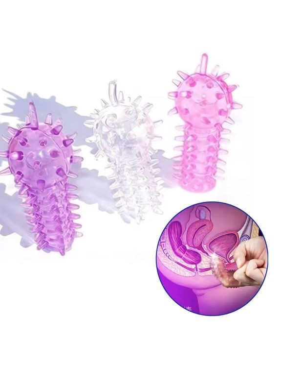 Насадка на палец с шипами – силиконовая стимуляционная игрушка для клитора и эрогенных зон. No Brand (367610256)