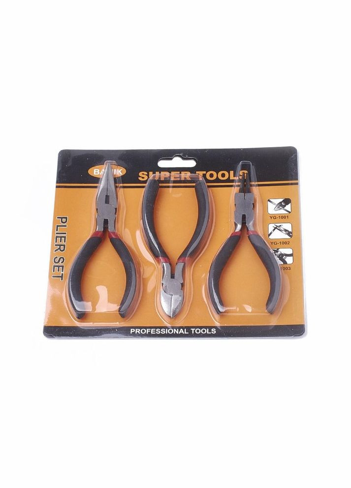 Набор ручного инструмента Три инструмента круглогубцы утики бокорезы Черный PT-T001-02 Finding (316918220)