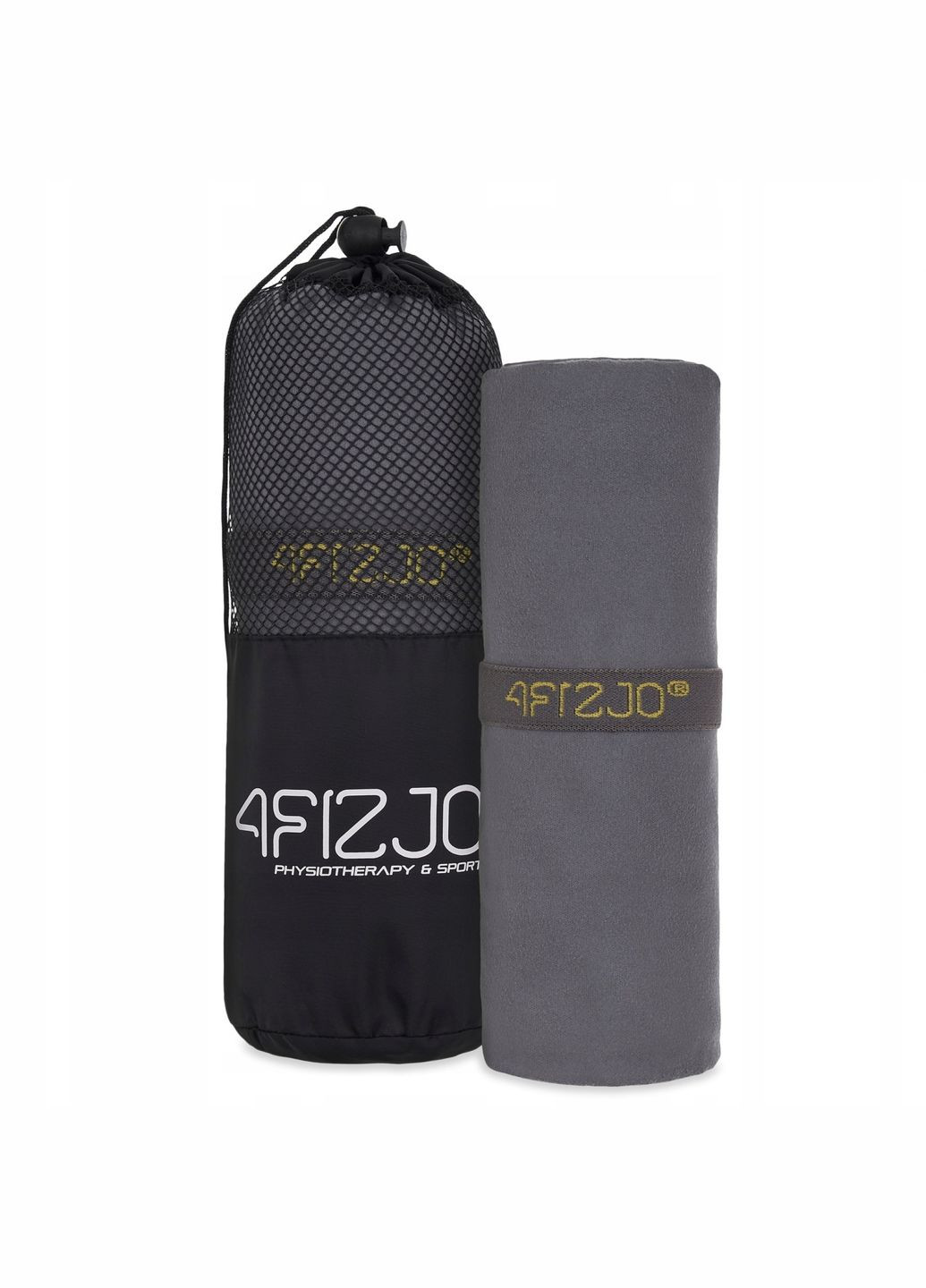 Полотенце спортивное 130 x 75 см из микрофибры Grey (P-5907739317261) 4FIZJO светло-серый