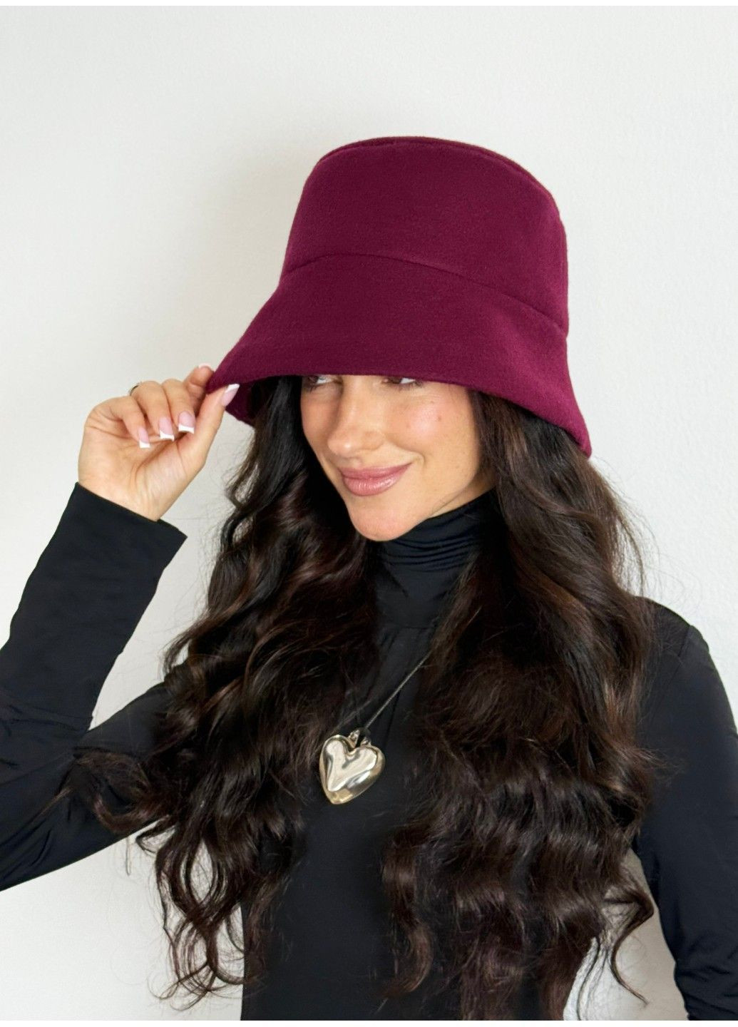 Панама з пальтової тканини з кашеміром BANDANA QUEEN (365655015)