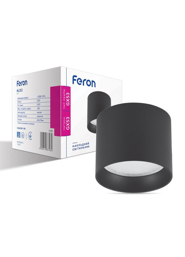 Накладний світильник HL353 під лампу (41283) Feron (370246732)