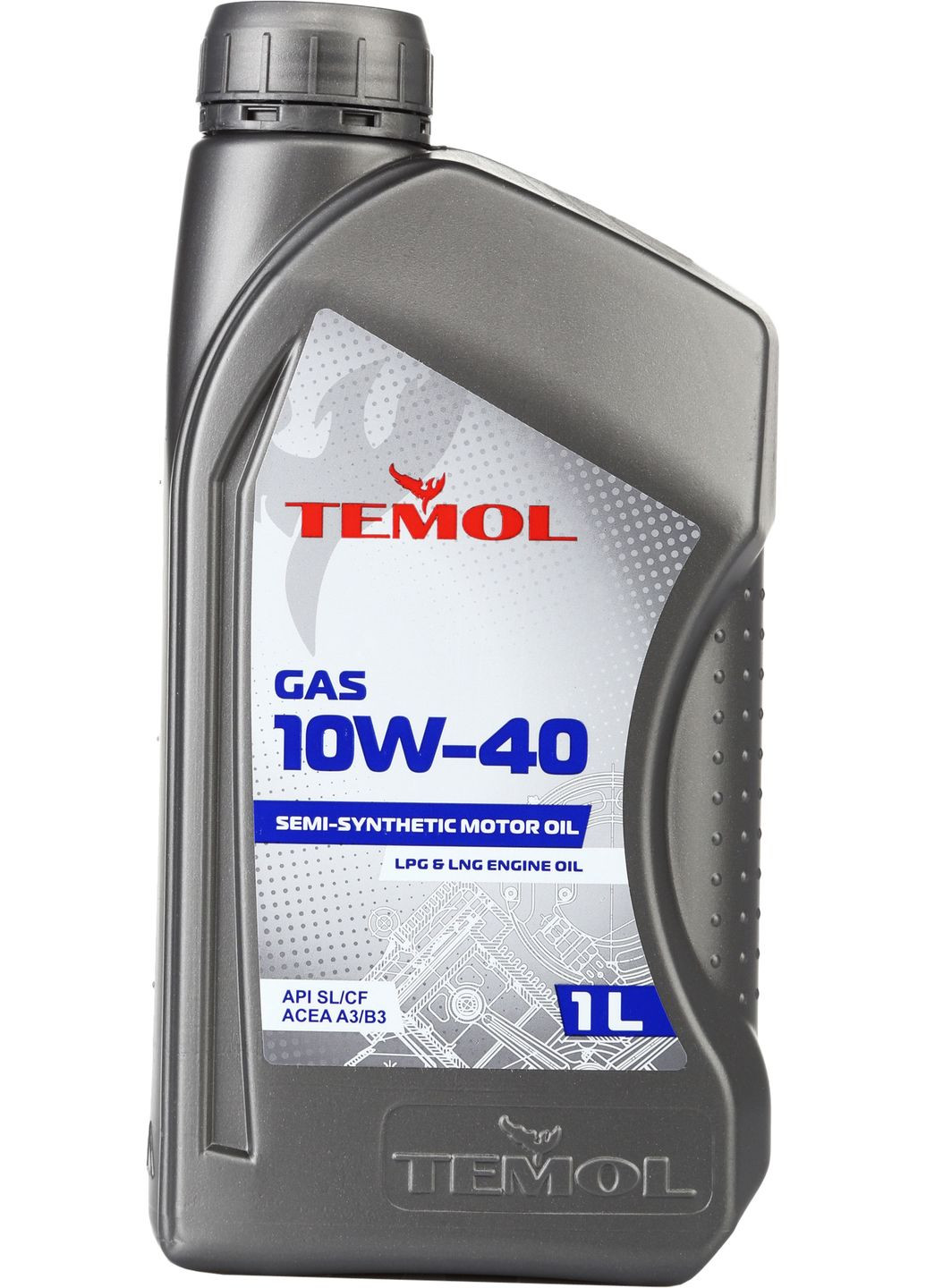 Моторное масло LUXE GAS (1 л, 10W-40) полусинтетическое всесезонное (41108) TEMOL (294335709)