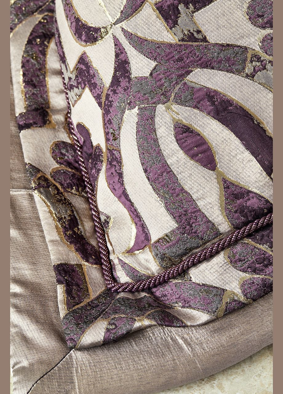 Набор постельное белье с покрывалом + плед Morocco purple-gold 2019-2 золотой евро Karaca Home (288045282)