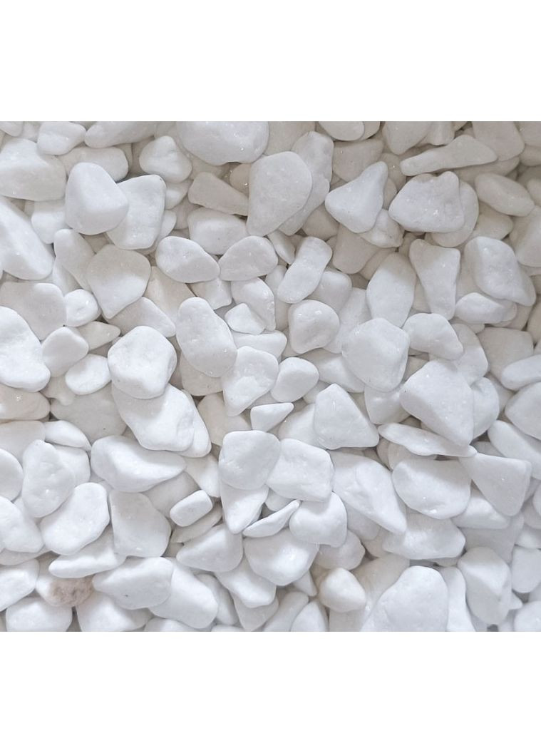 Ґрунт 72 декоративний галька 5-40 мм білий мармур Білосніжка, 1 кг Resun (362893361)