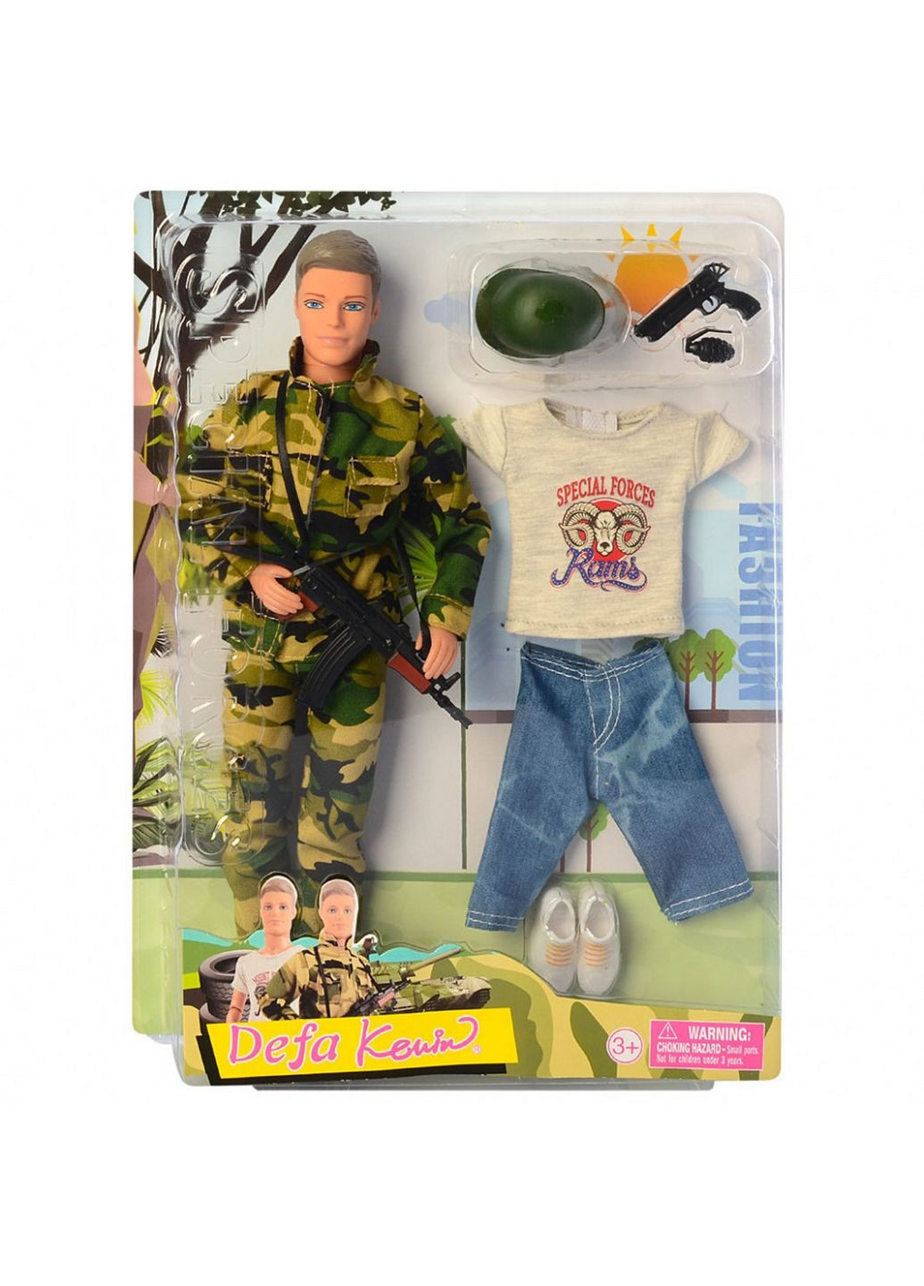 Лялька Кен у військовій формі на шарнірах 5х33х25 см Defa (289368517)