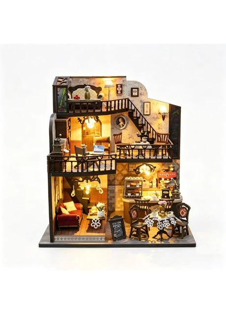 Румбокс Кофейня Счастливая встреча Roombox Kyoto Sushi Restaurant DIY Miniature House Kit Интерьерный конструктор M-2533 No Brand (402346940)
