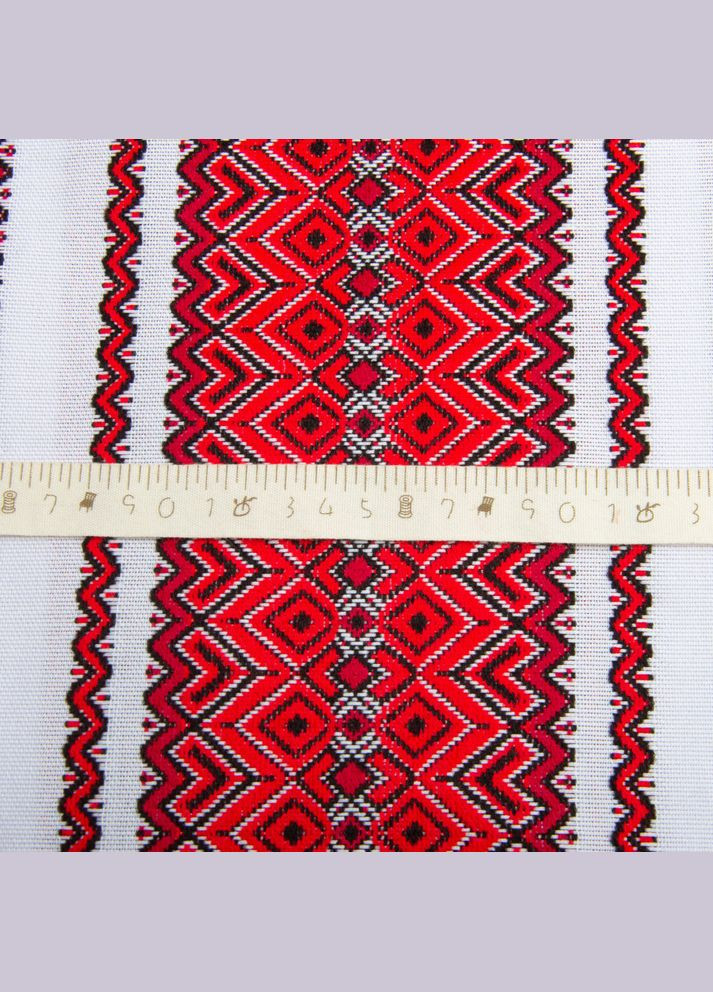 Ткань декоративная Анастасия с орнаментом алый, этнический узор. IDEIA (303621104)
