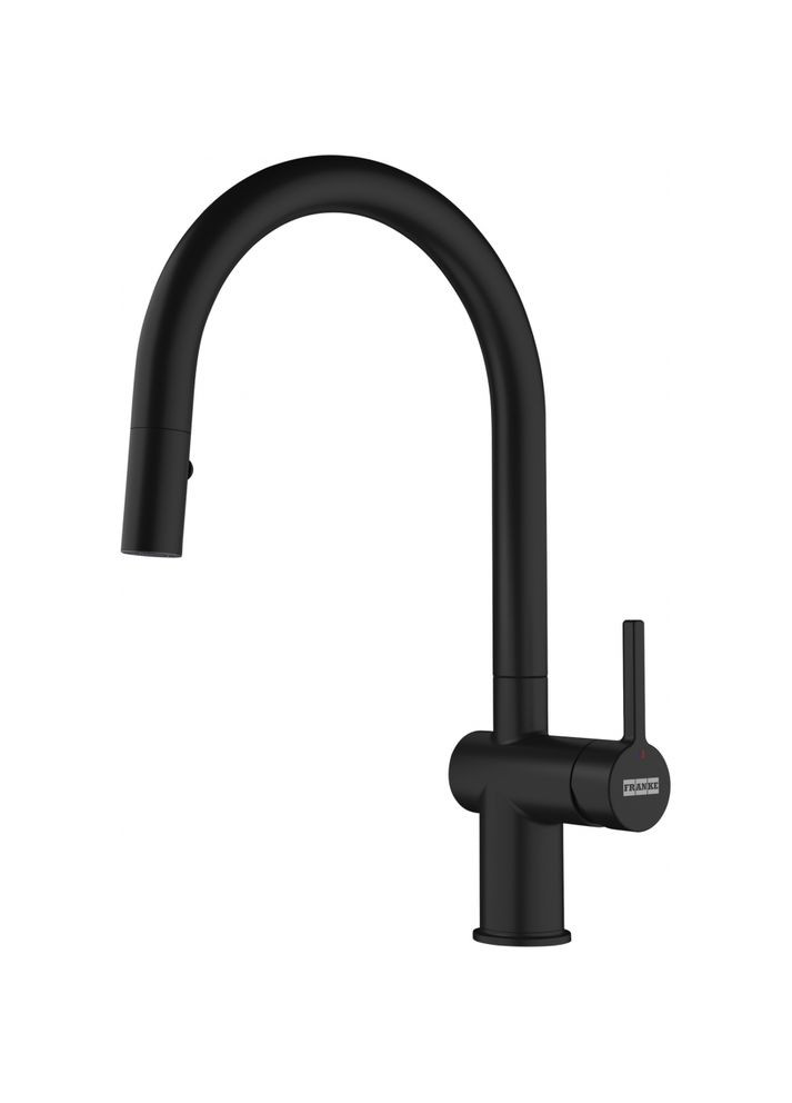Смеситель для кухни Active J, дл.излива - 227мм, поворотный, 1+1фильтр+душ, черный матовый FRANKE (360403146)