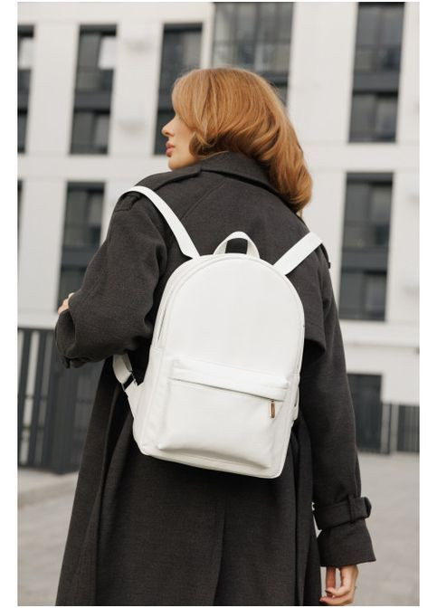 Жіночий міський класичний рюкзак з екошкіри Білий (28860251235) Sambag (365851588)