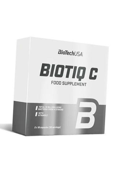 Пробіотичні бактеріальні штами, Biotiq C, BioTech (USA) 36капс (69084005) Biotechusa (322724348)