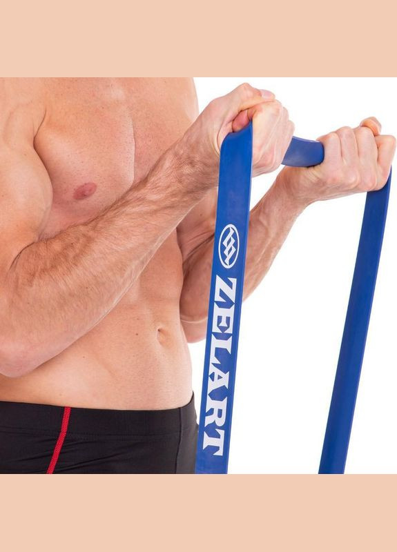 Гума петля для підтягувань та тренувань стрічка силова POWER BANDS FI-0889-4 (25-57 кг) Синій Zelart (311202197)