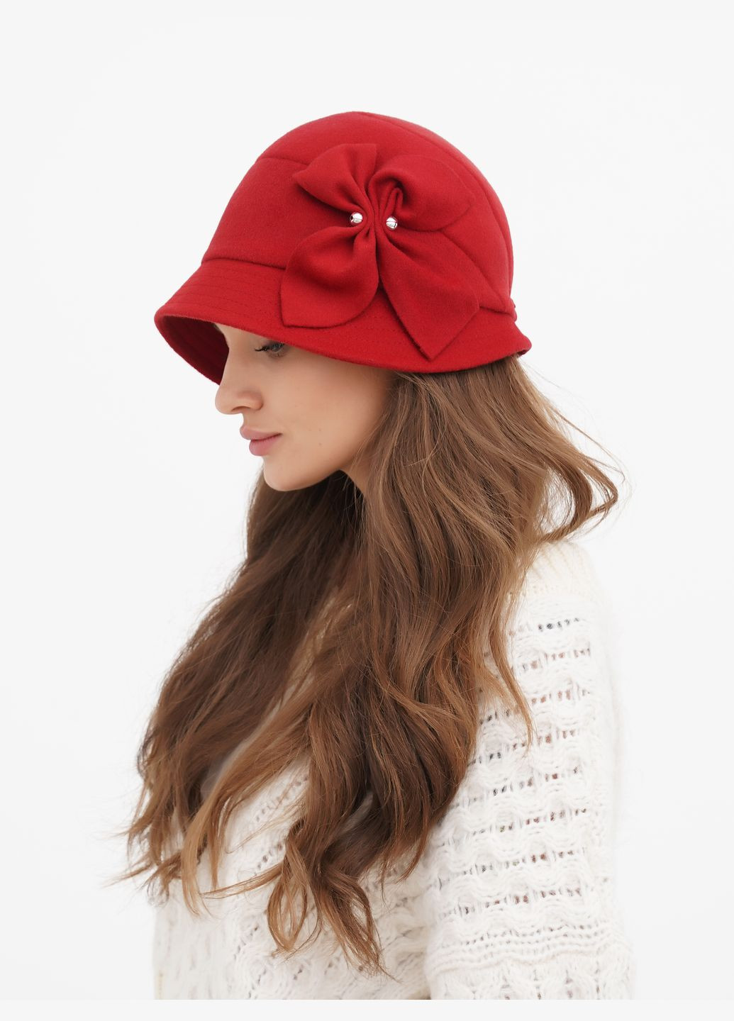 Женская шляпа "Вероника", красная — элегантность и выразительность в одном аксессуаре VECONS Шляпка (319836275)