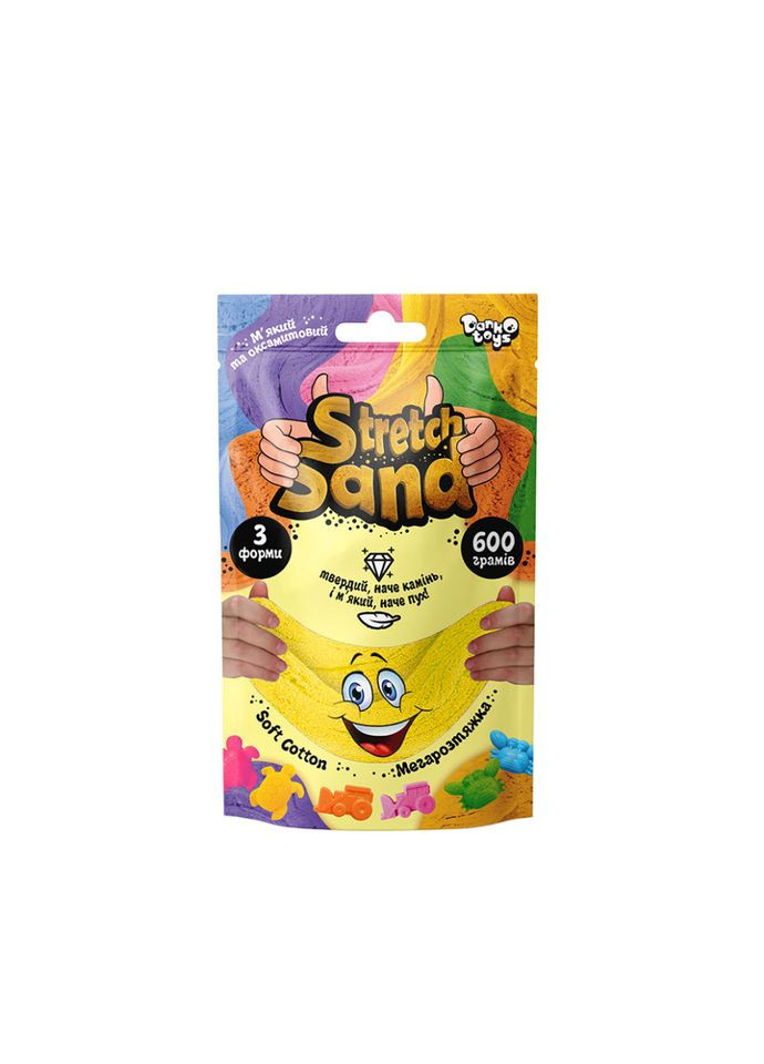 Набір креативної творчості "Stretch Sand" STS-04-01U пакет 600 гр Жовтий Danko Toys (334160545)