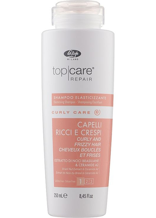 Шампунь для в'юнкого й неслухняного волосся Milano Curly Care Elasticising Shampoo 1000ml (949110-60138) Lisap (368660247)
