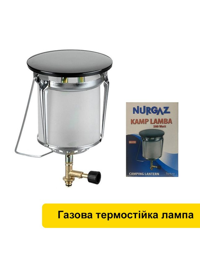 Газова кемпінгова лампа з ручкою для перенесення NG410 туристичний газовий ліхтар Nurgaz (338854570)