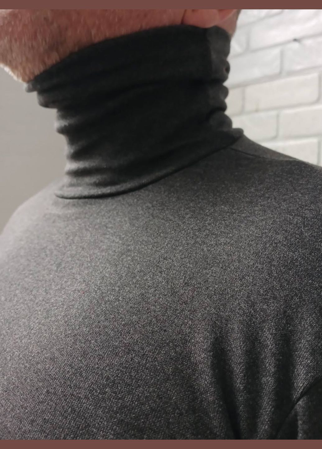 Водолазка - гольф мужская теплая зимняя, однотонная с высоким горлом стрейч начес Турция MR MAXX, цвет серый No Brand (315517590)