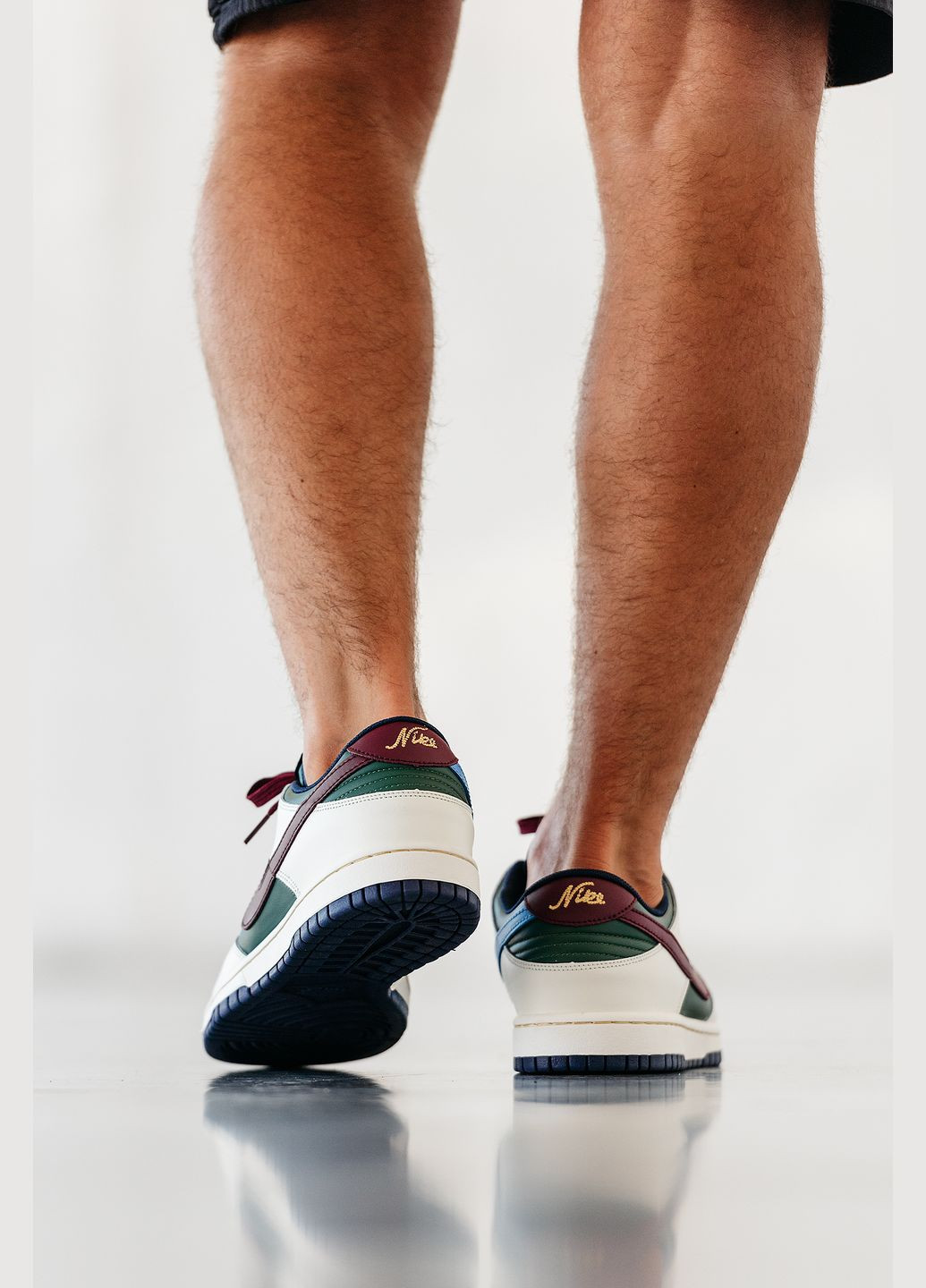 Білі Осінні кросівки чоловічі sb dunk low white red green | найк сб данк низькі білі червоні зелені No Brand