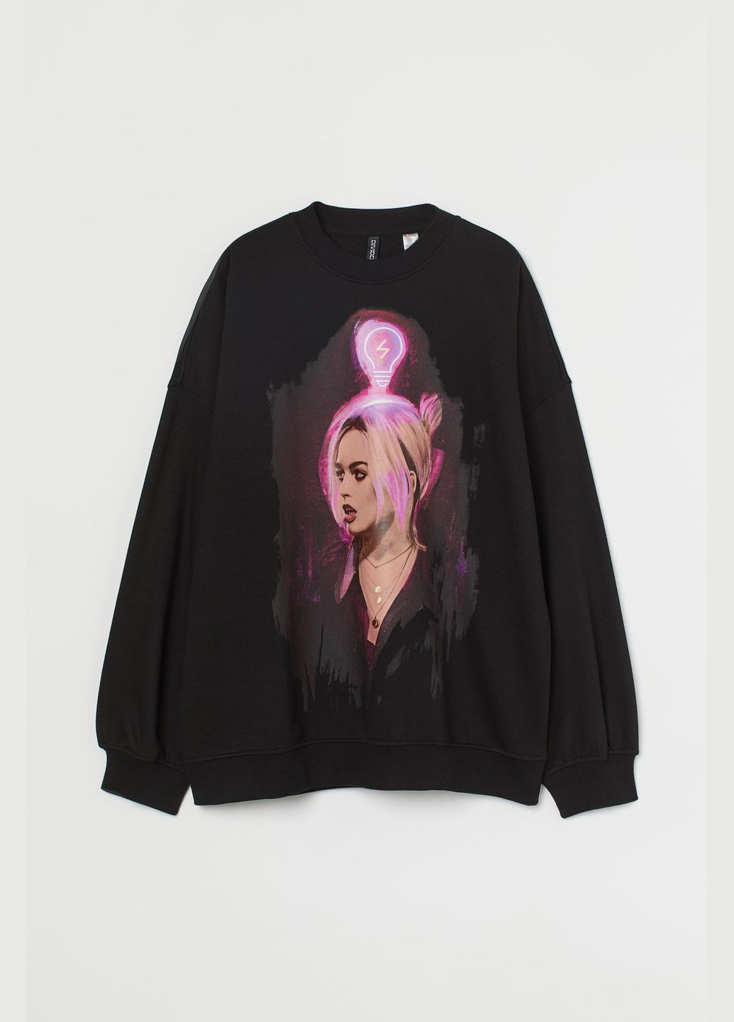 Чорний світшот H&M малюнок (345064838)