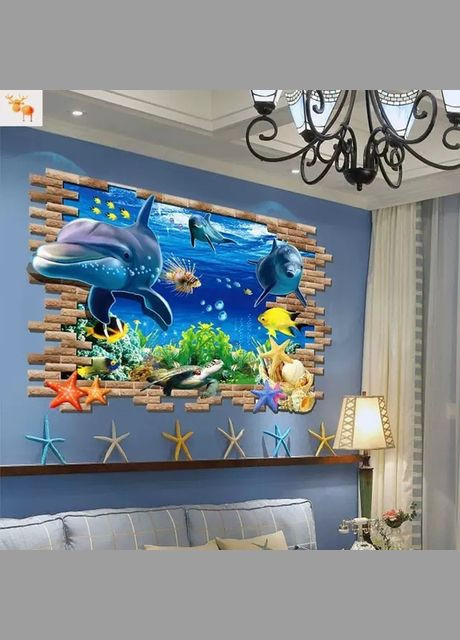 Наклейка интерьерная на стену Океан 60х90 см (AY9706) Green Life (335063936)