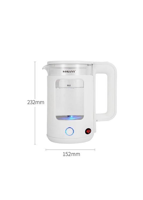 Электрочайник с индикатором уровня воды электрический чайник 2.2 л 1500 Вт (BM524) Sokany (372603060)
