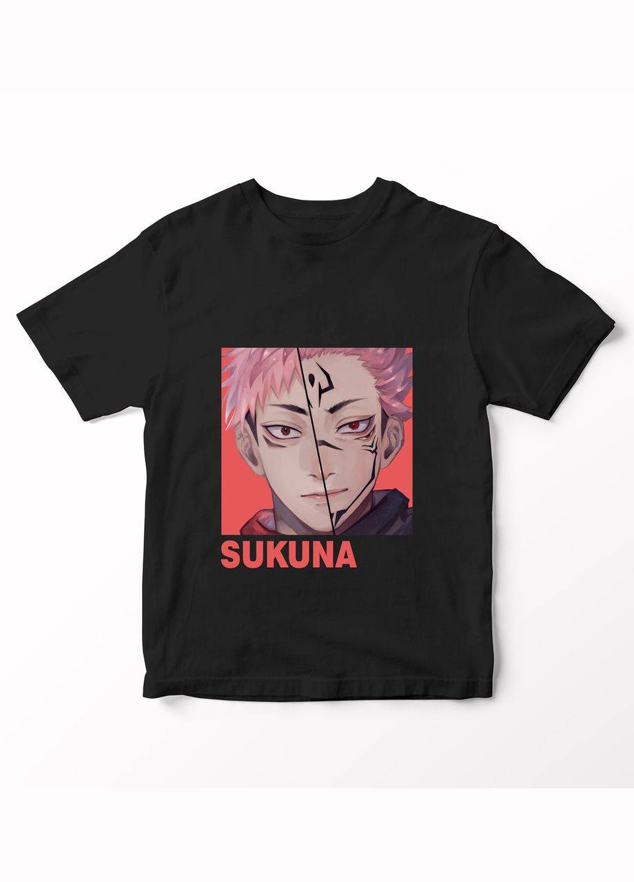 Черная футболка с аниме принтом магическая битва-43 No Brand