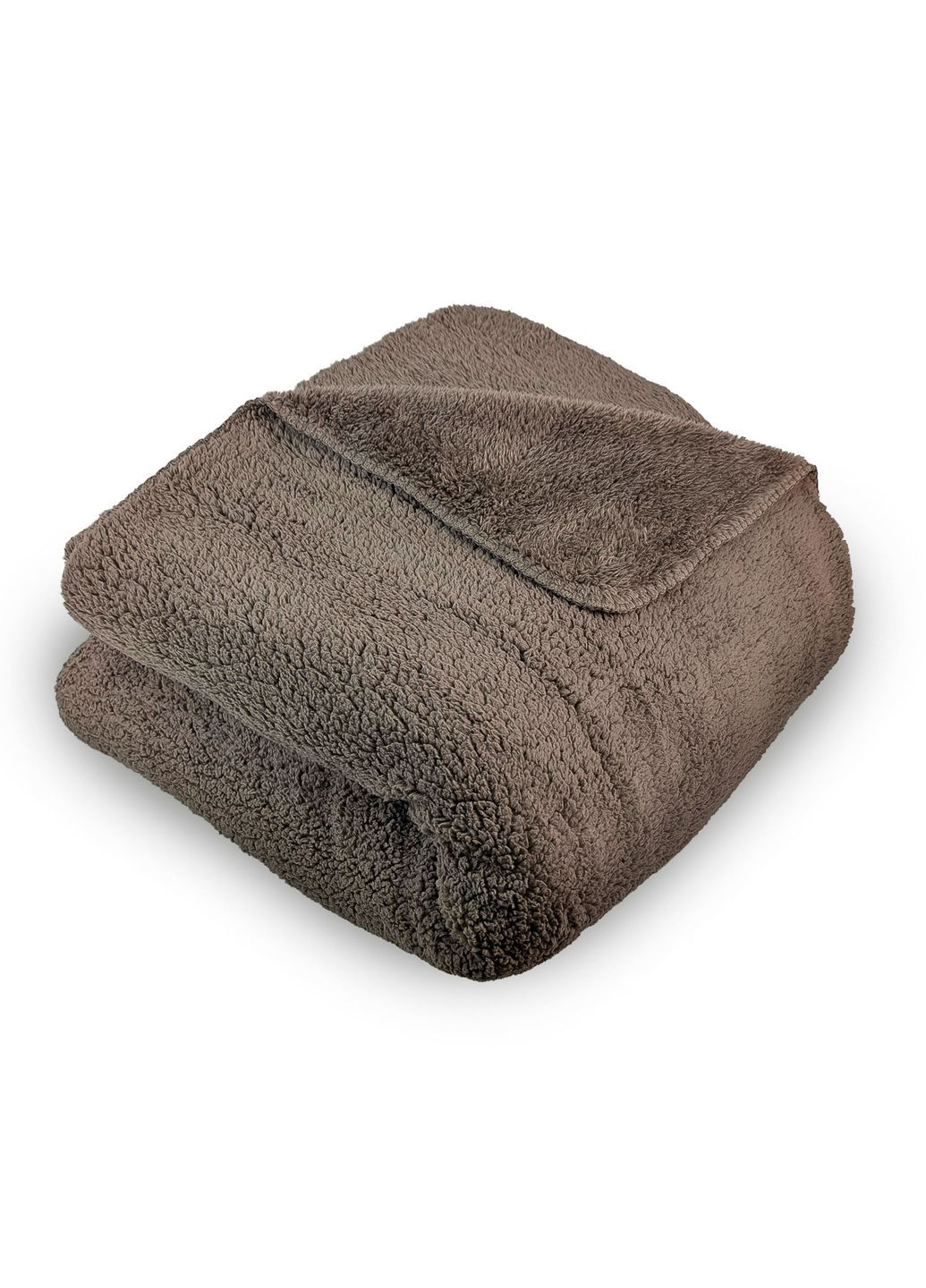 Плед-ковдра з шерпи та флісу какао 150x200 см Love You 8177 (368904096)