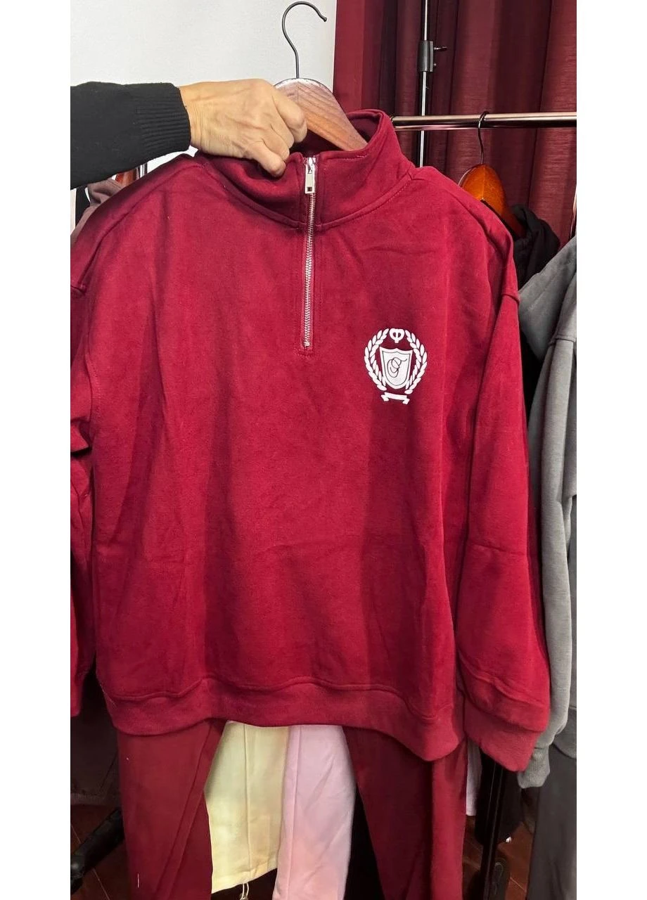Женский весенний спортивный костюм с принтом на молнии оверсайз No Brand (401284280)