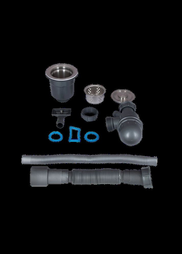 Комплект кухонної мийки Handmade H5050G Brushed 3,0/1,0 мм LIDZ (336932278)