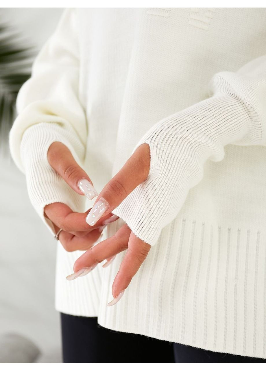 Молочний демісезонний светр — замір в описі DK/DL Мода без кордонів