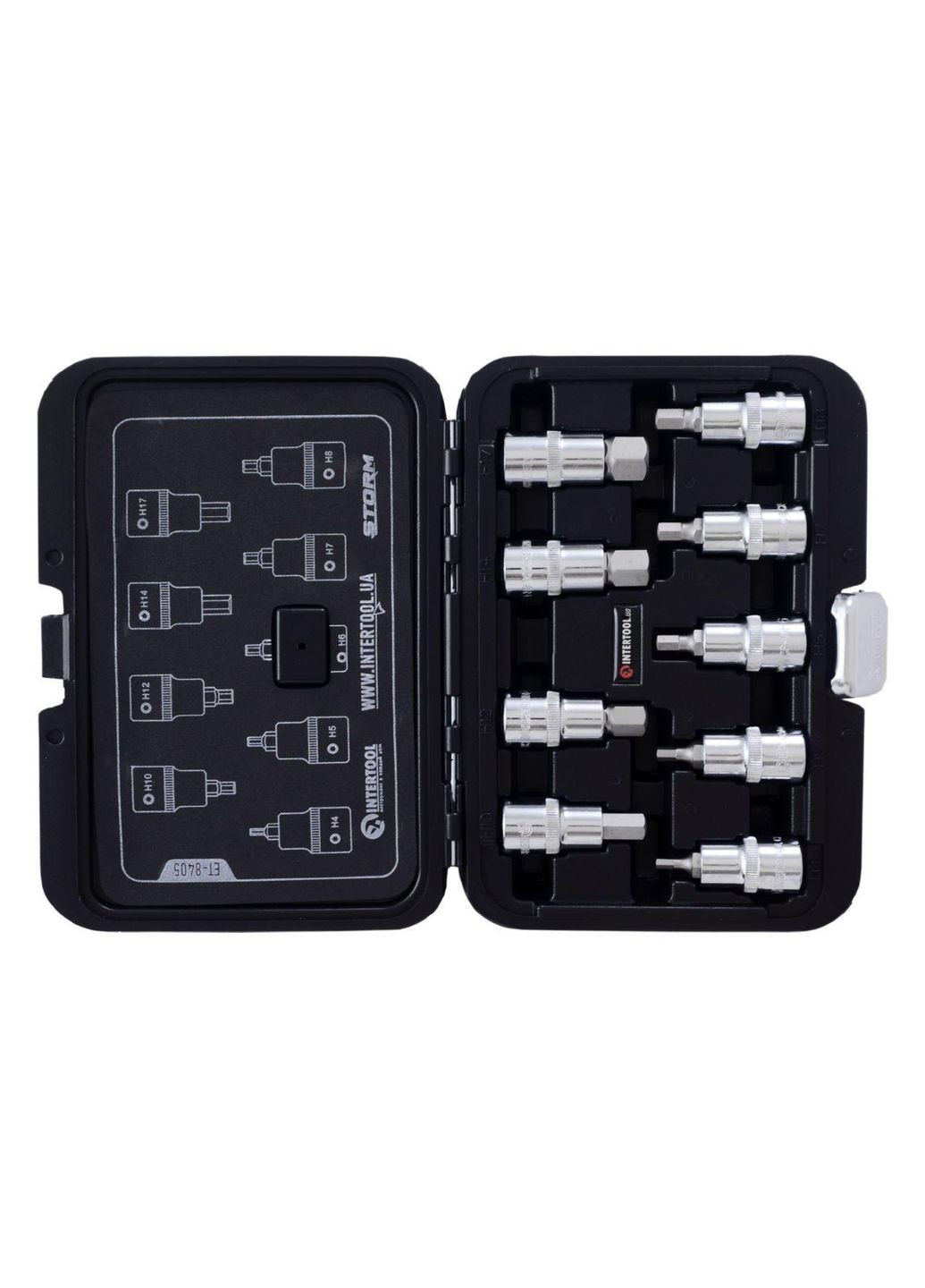 Набор бит HEX 1/2" x H4-H17 x 55 мм (9 шт.) Storm (ET-8405) Intertool (353493699)