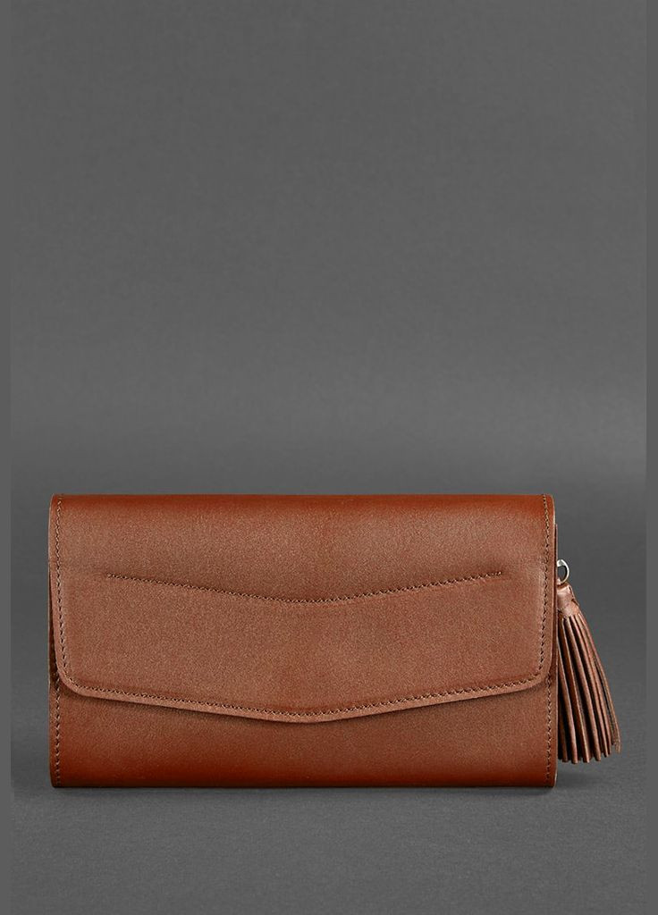 Женская кожаная сумка Элис светло-коричневая Краст (A-028434) BlankNote клатч (327092348)