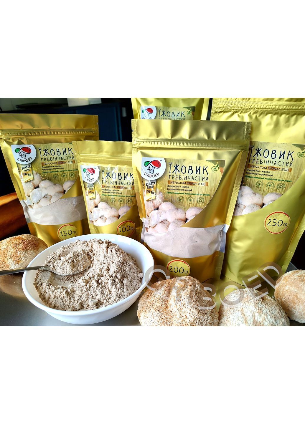 500 грамів - "ЗОЛОТА ЛІНІЯ". КРАЩИЙ РЕЗУЛЬТАТ! Сухий та перемелений. GRIBOED Їжовик гребінчастий (372642889)