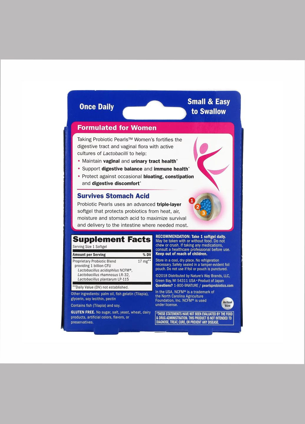 Пробиотики для женщин Probiotic Pearls 30 капсул поддержка здоровья вагини. Nature's Way (367957645)