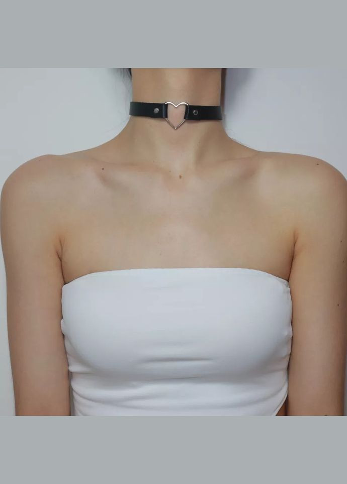 Чокер чорний з металевим серцем A.G. (306454123)